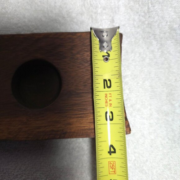 Wooden 5-Slot Tea Light Candle Shot Glass Holder Rectangular Made in Thailand - Picture 9 of 10